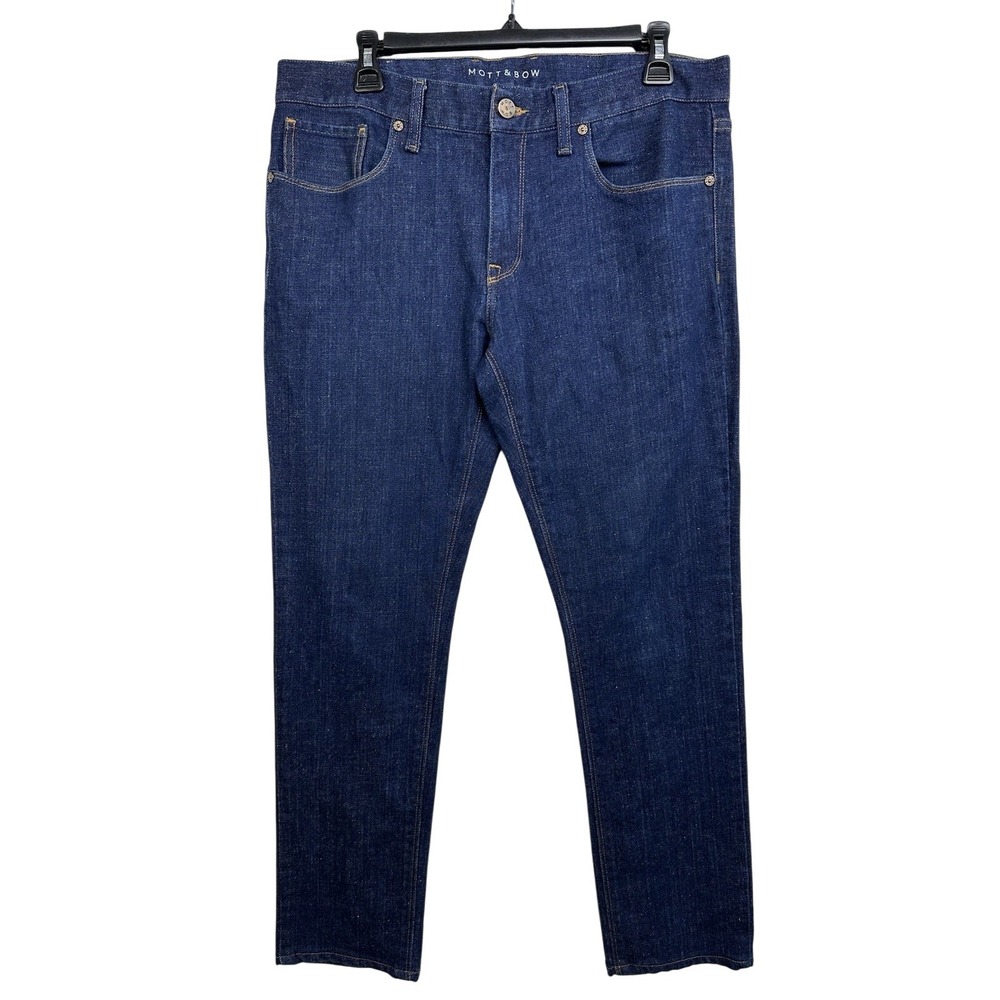 Mott‎ & Bow Mens Jeans 33x32 Skinny Dark Indigo Wash Stretch